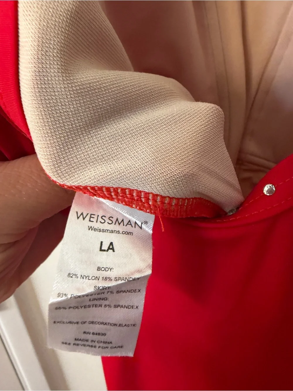Weissman costume maxi dress red lyrical D12409 Take You Dancing lyrical LA adult